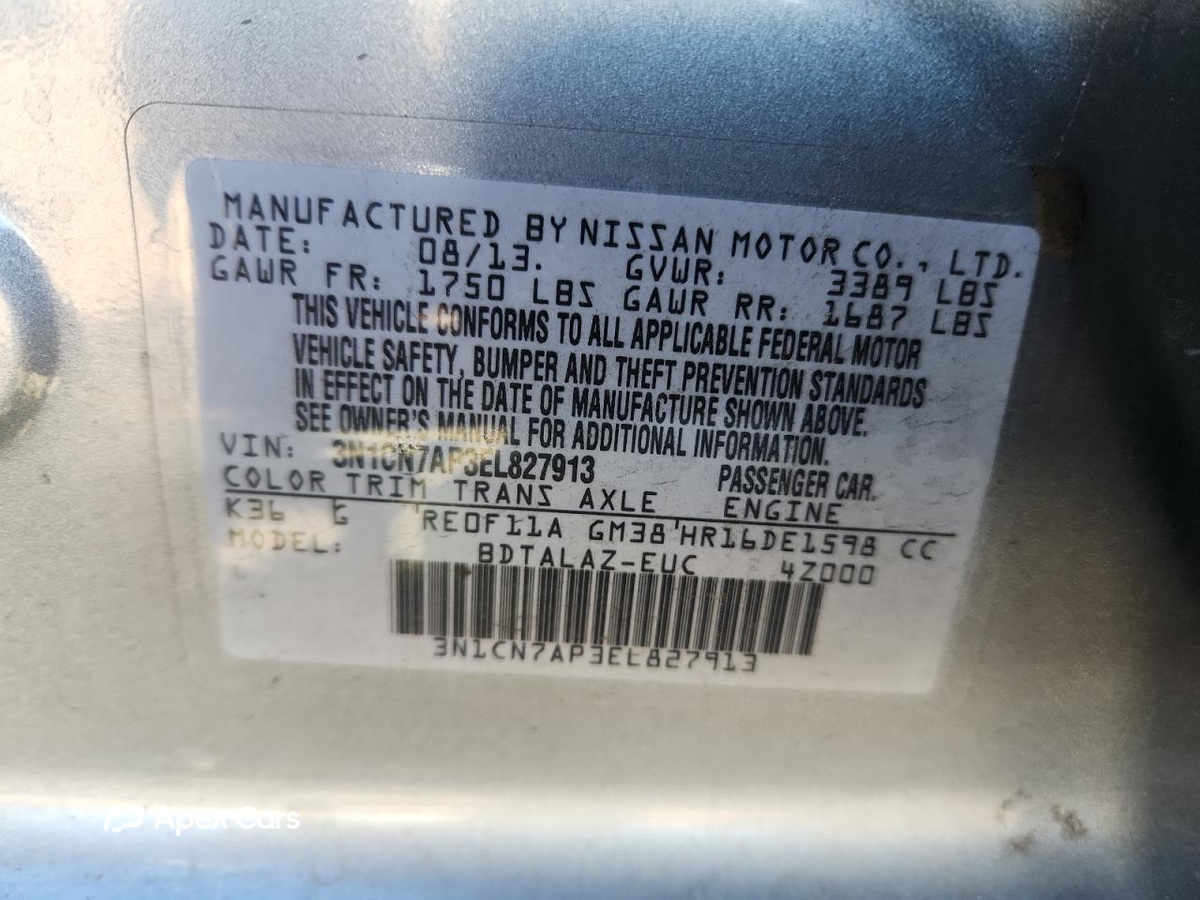 Nissan Versa 2014