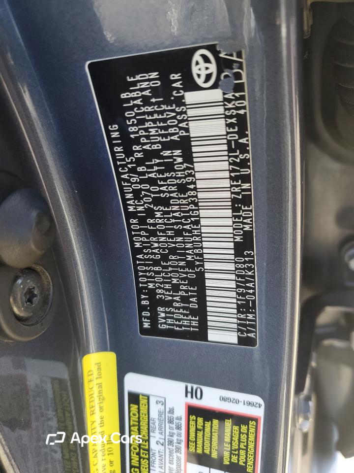 Toyota Corolla 2016