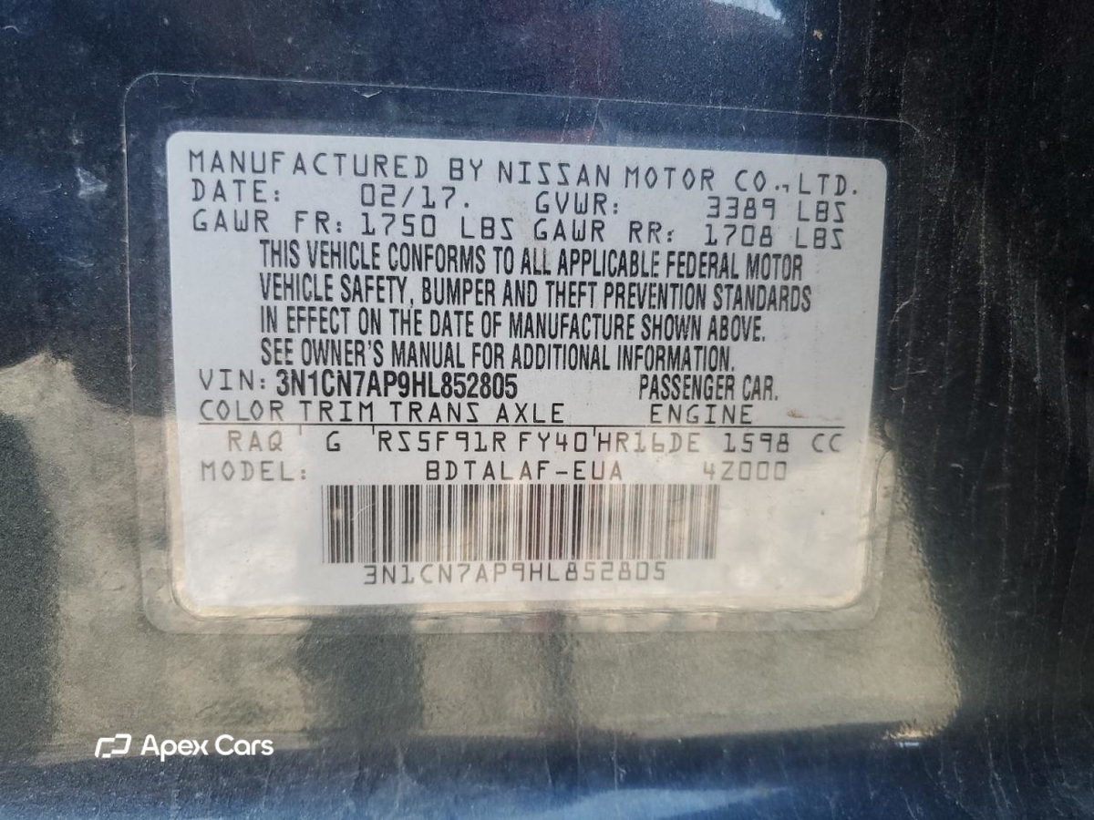 Nissan Versa 2017