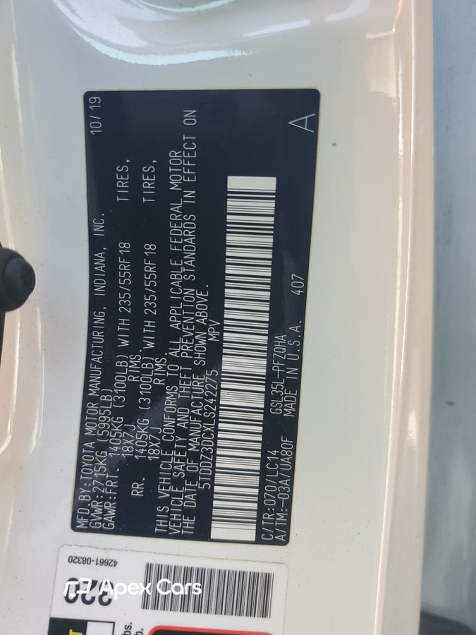 Toyota Sienna 2020