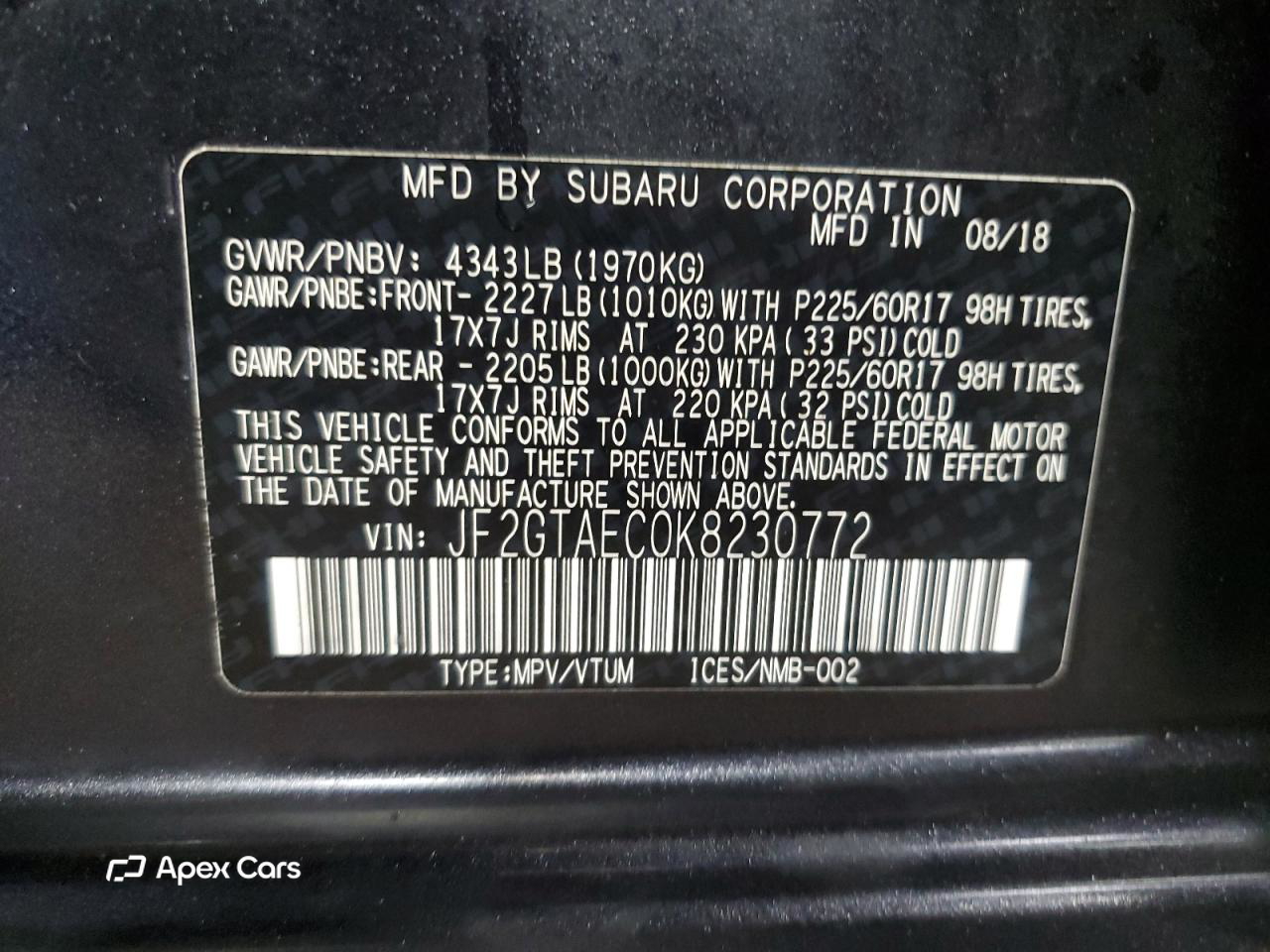 Subaru XV 2019