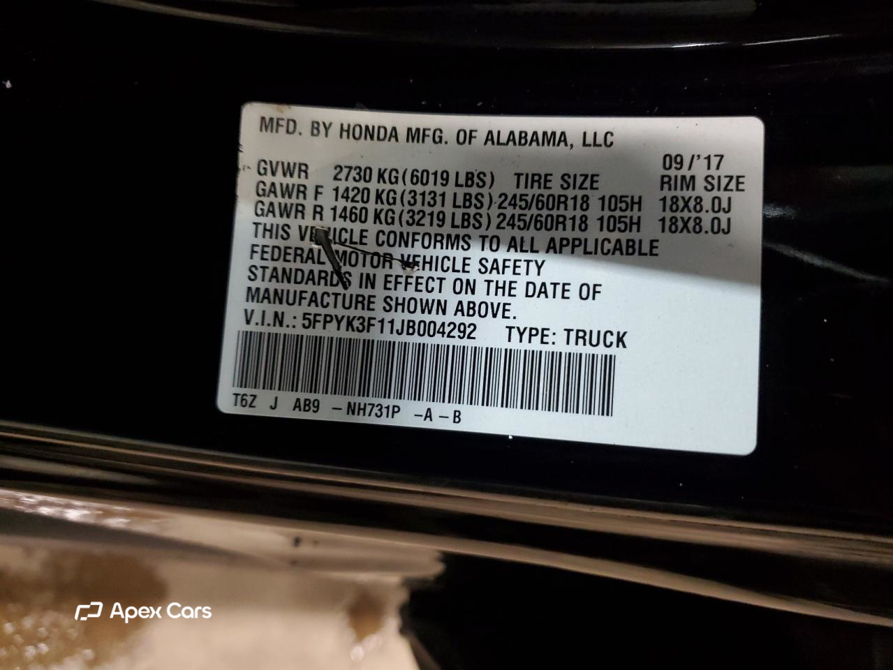 Honda Ridgeline 2018
