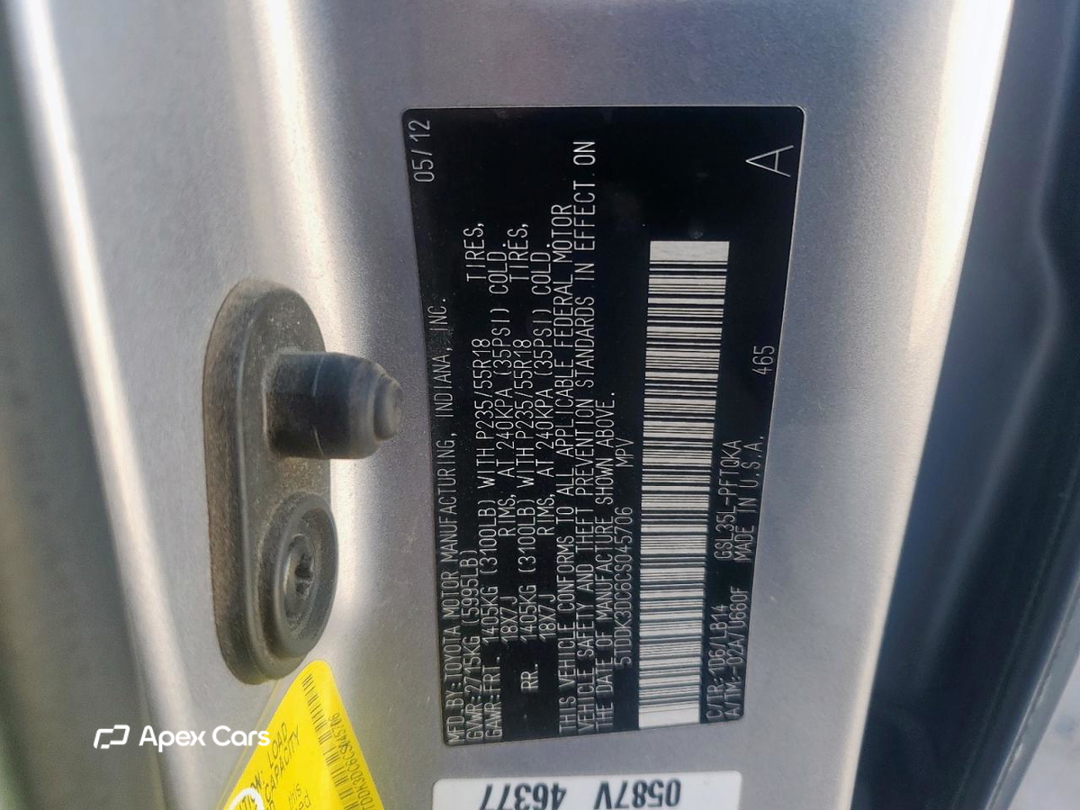 Toyota Sienna 2012