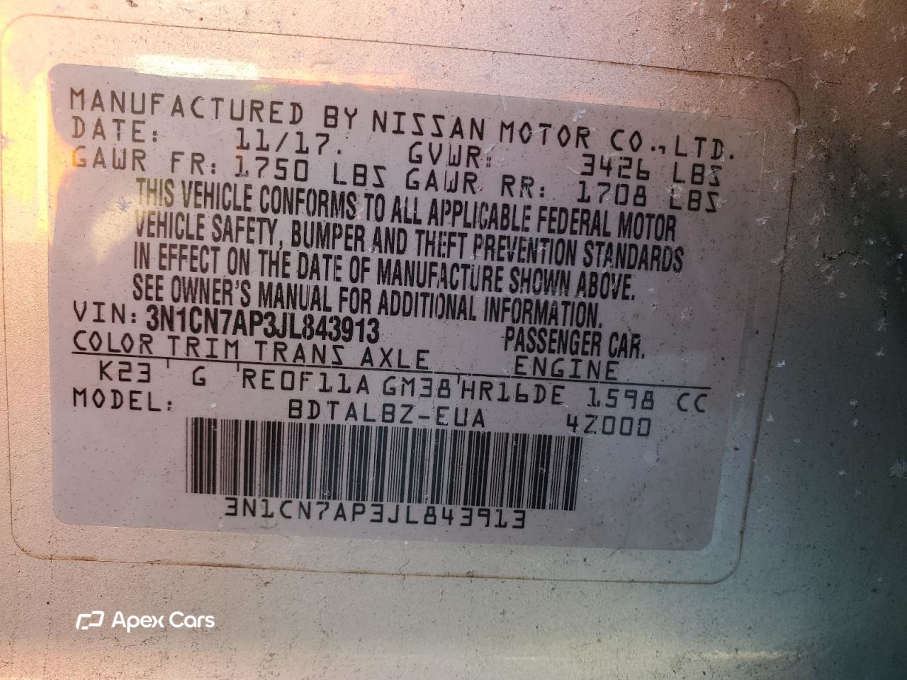 Nissan Versa 2018