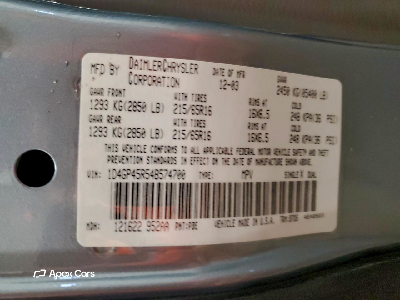 Dodge Caravan 2004