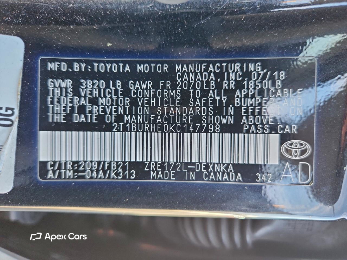 Toyota Corolla 2019
