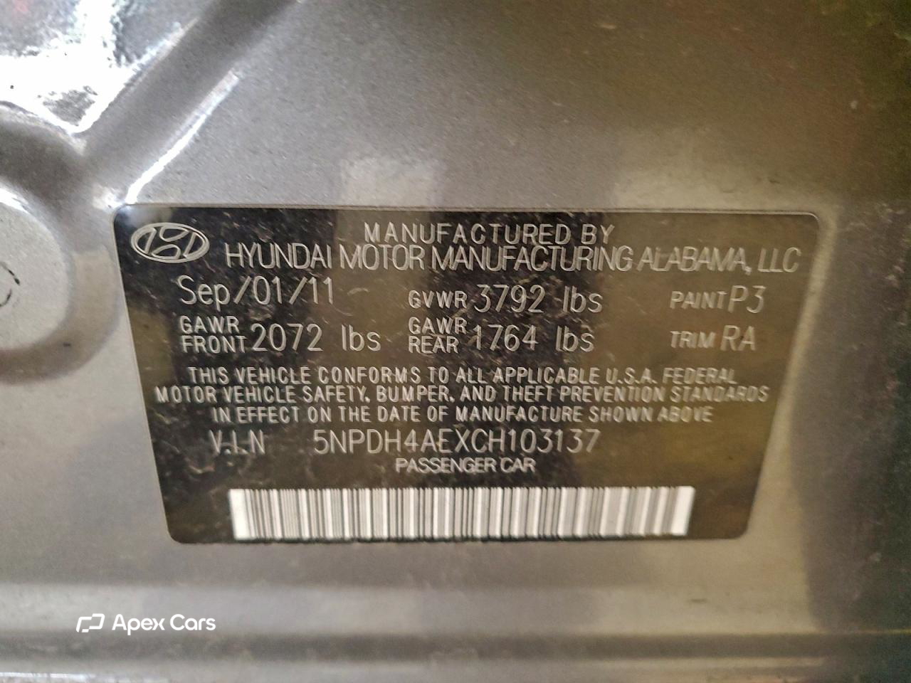 Hyundai Elantra 2012