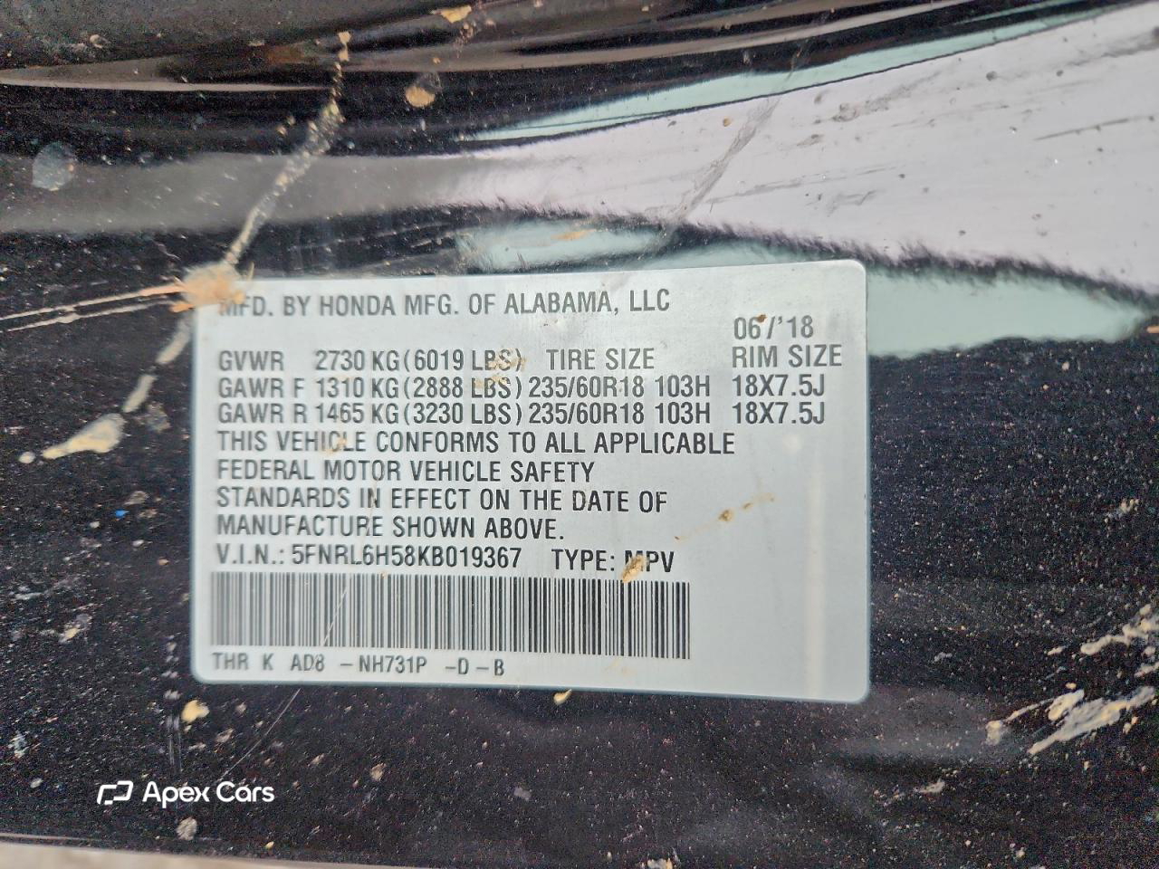Honda Odyssey 2019