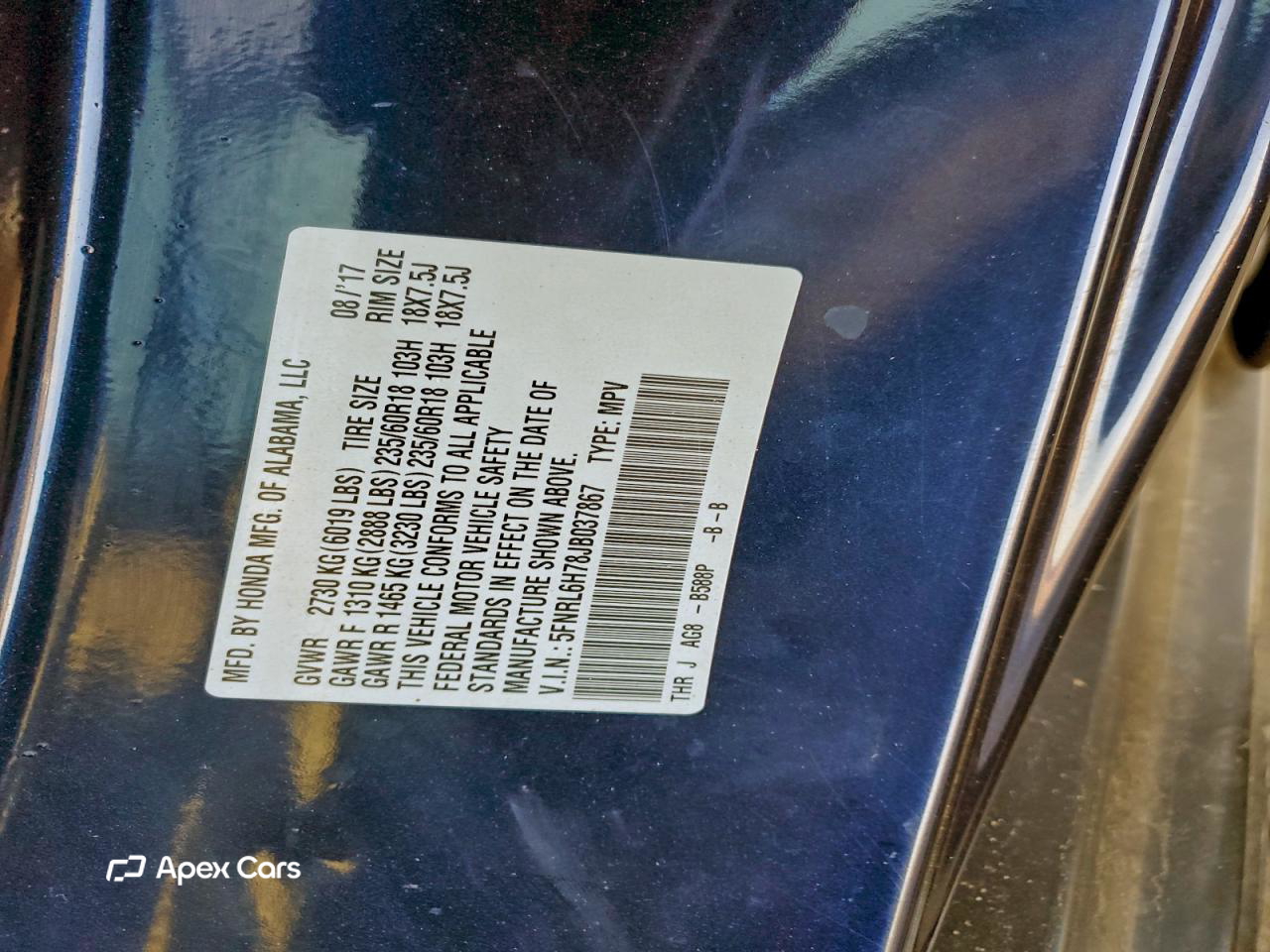 Honda Odyssey 2018