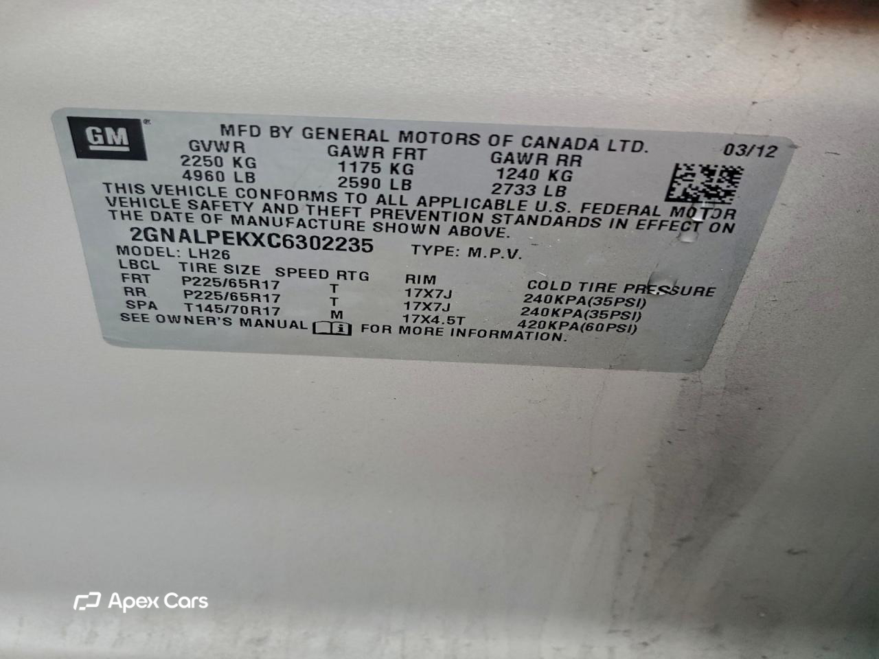 Chevrolet Equinox 2012