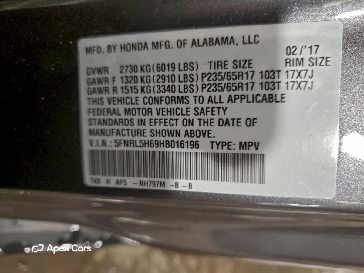 Honda Odyssey 2017