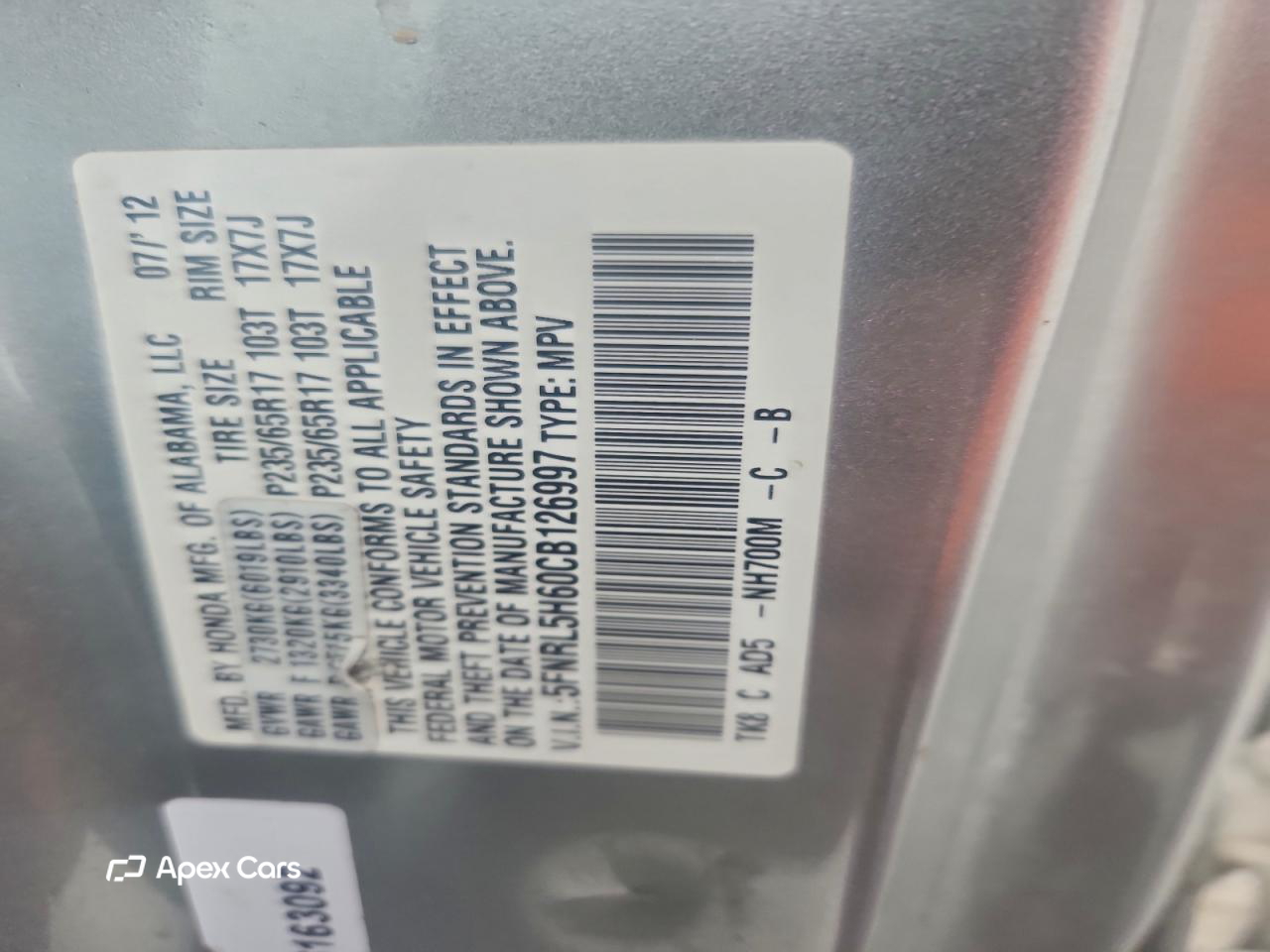 Honda Odyssey 2012