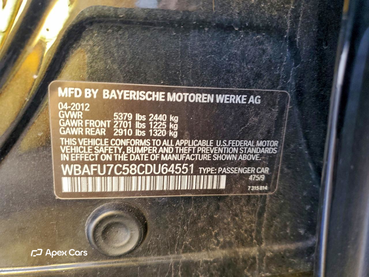 BMW Series 5 2012
