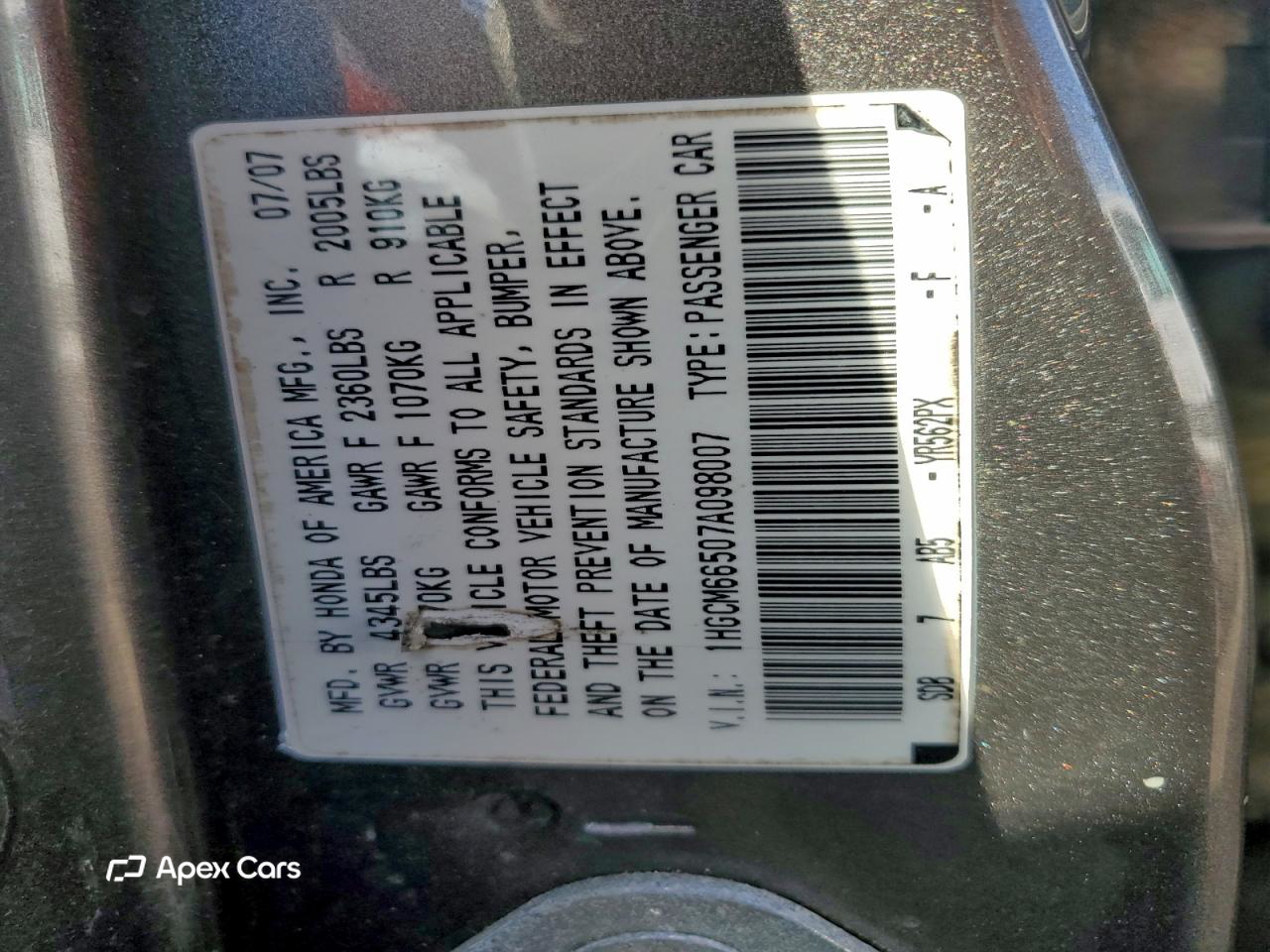 Honda Accord 2007