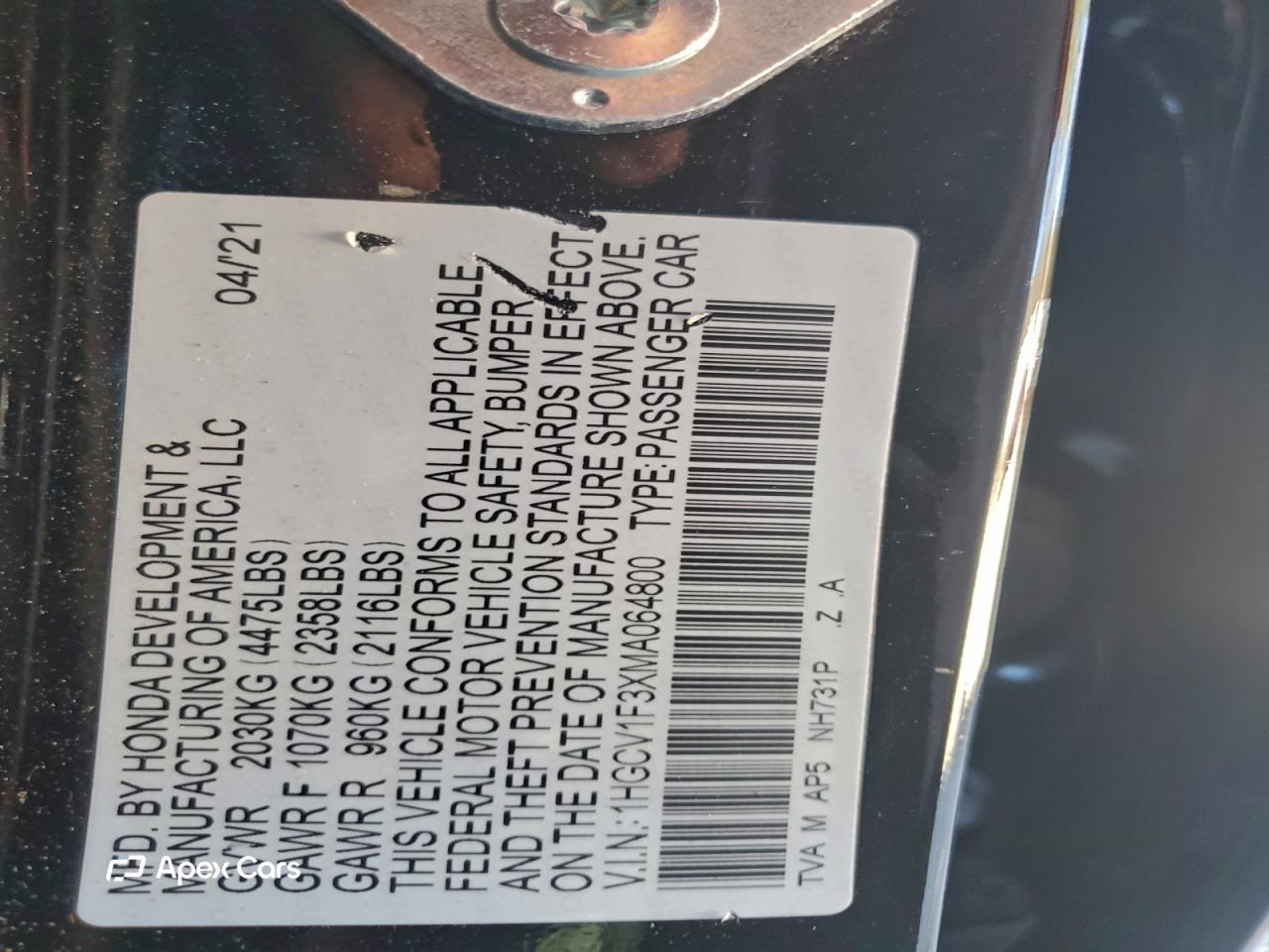 Honda Accord 2021