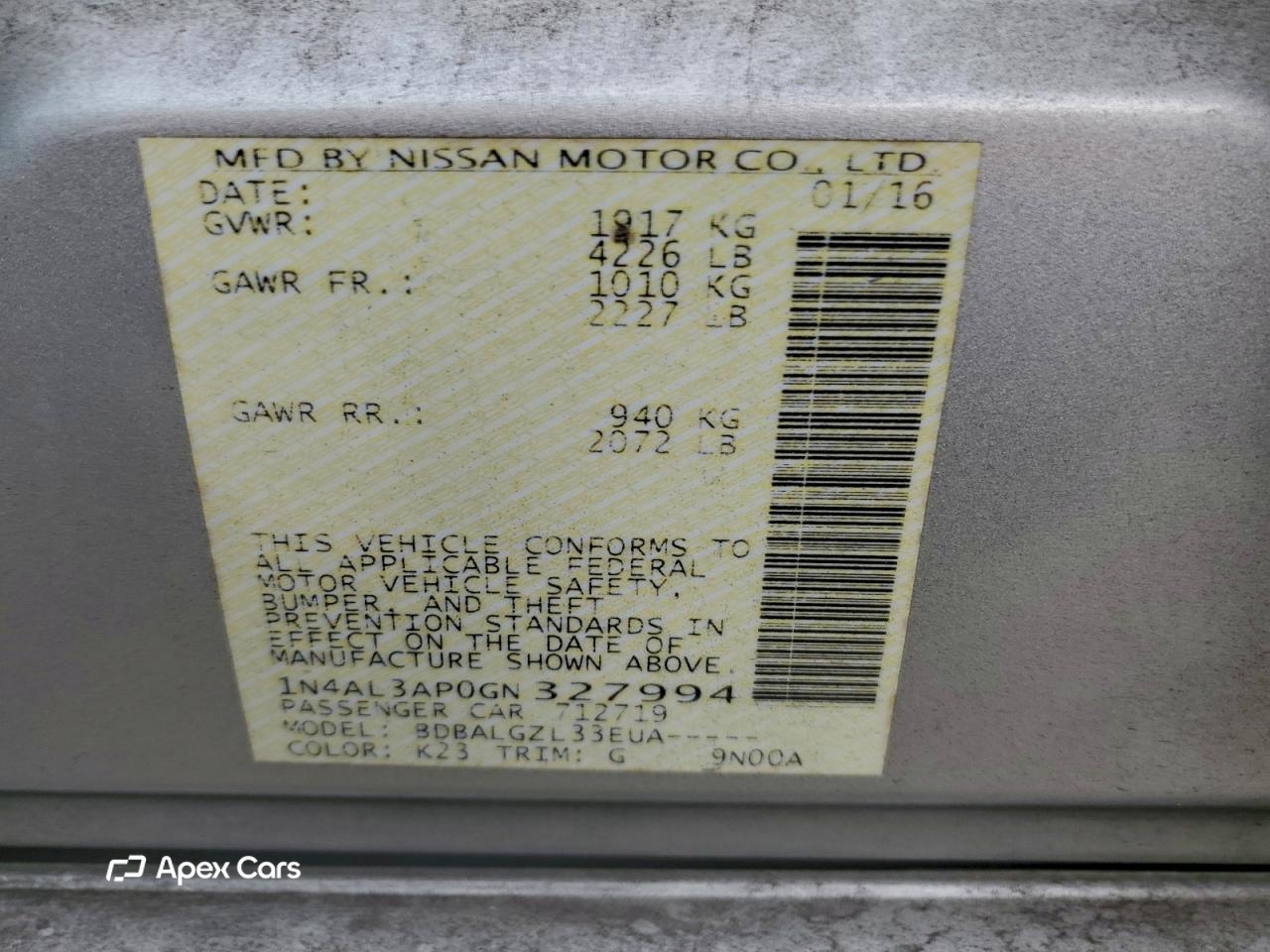 Nissan Altima 2016