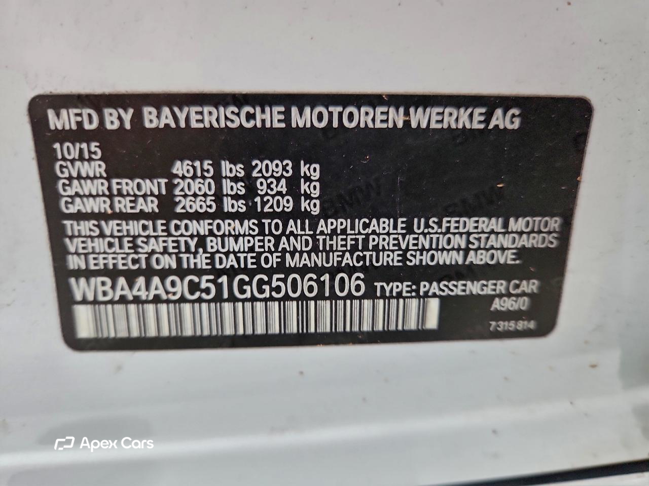 BMW Series 4 2016