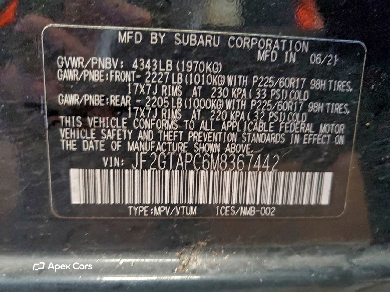 Subaru XV 2021