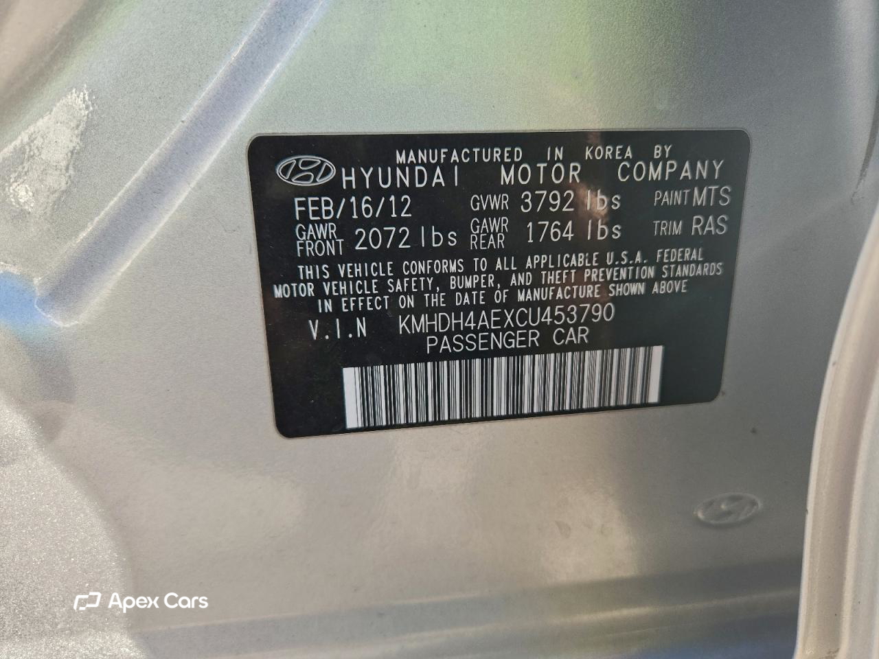 Hyundai Elantra 2012