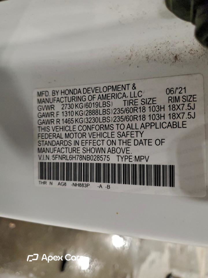 Honda Odyssey 2022