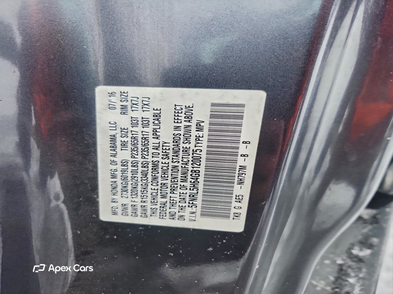 Honda Odyssey 2016
