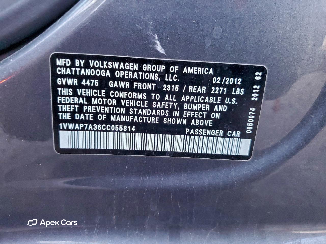 Volkswagen Passat 2012