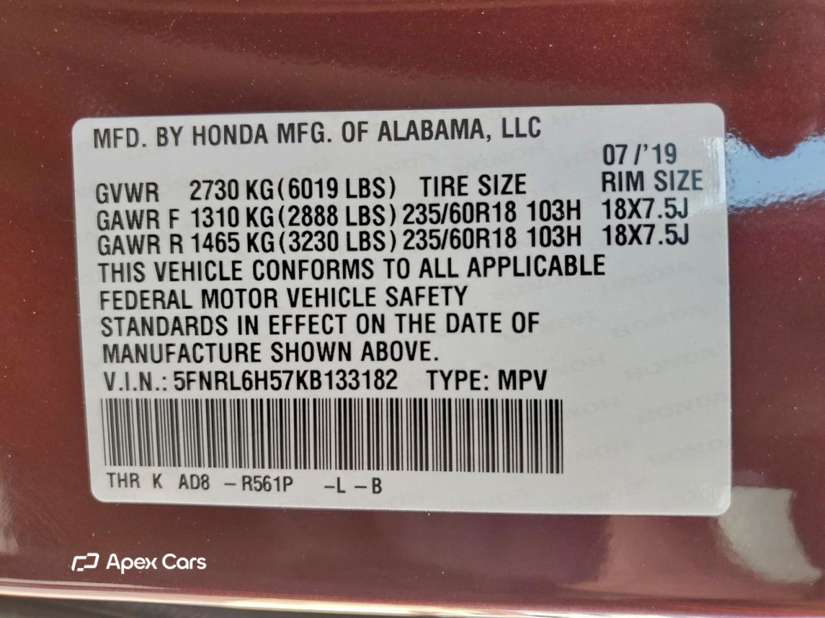 Honda Odyssey 2019