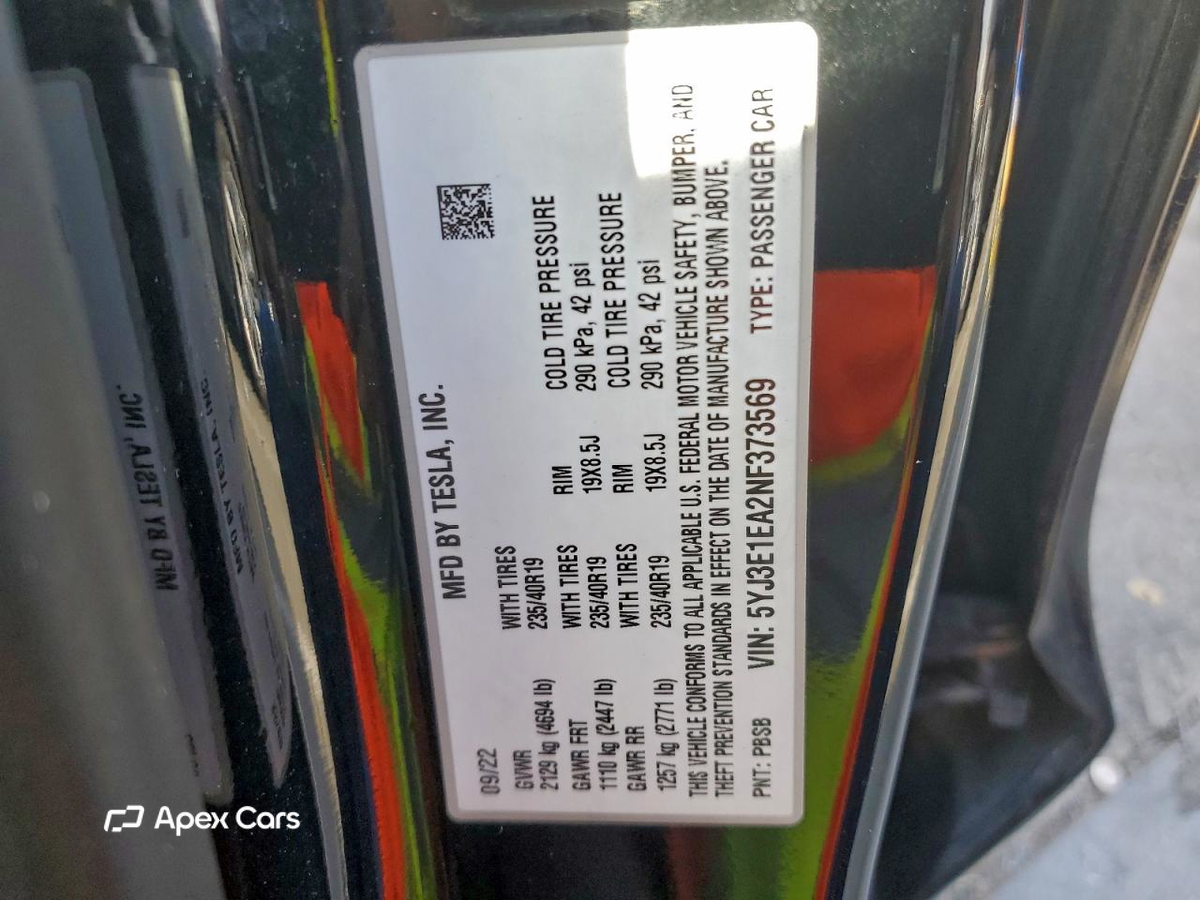 Tesla Model 3 2022