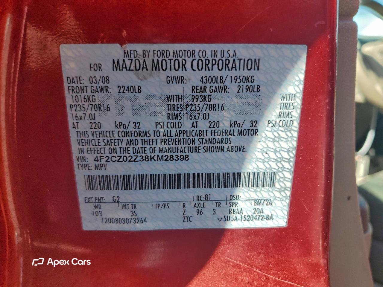 Mazda Tribute 2008