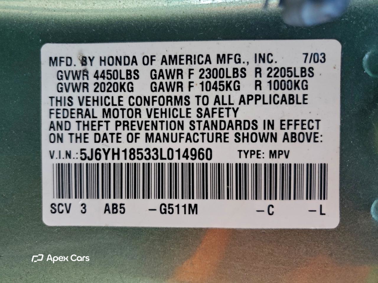 Honda Element 2003