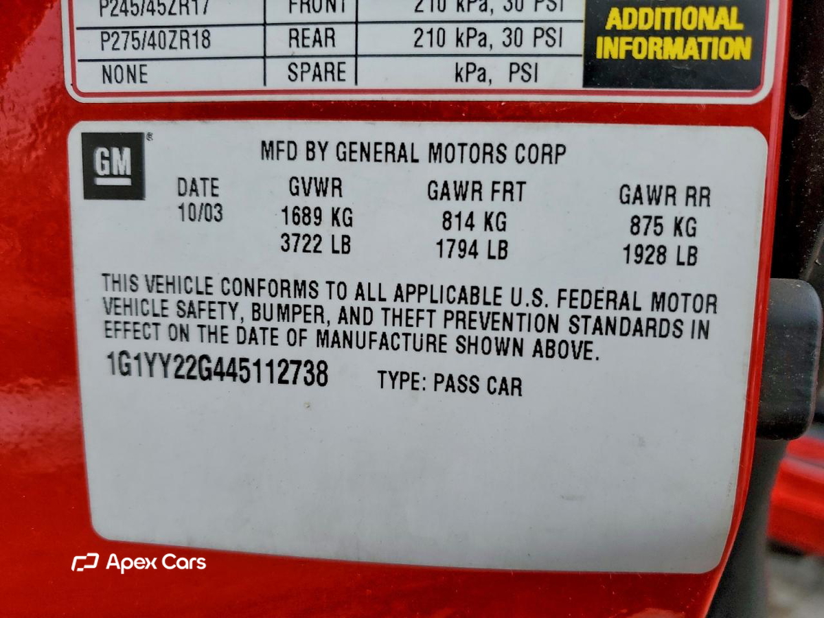 Chevrolet Corvette 2004