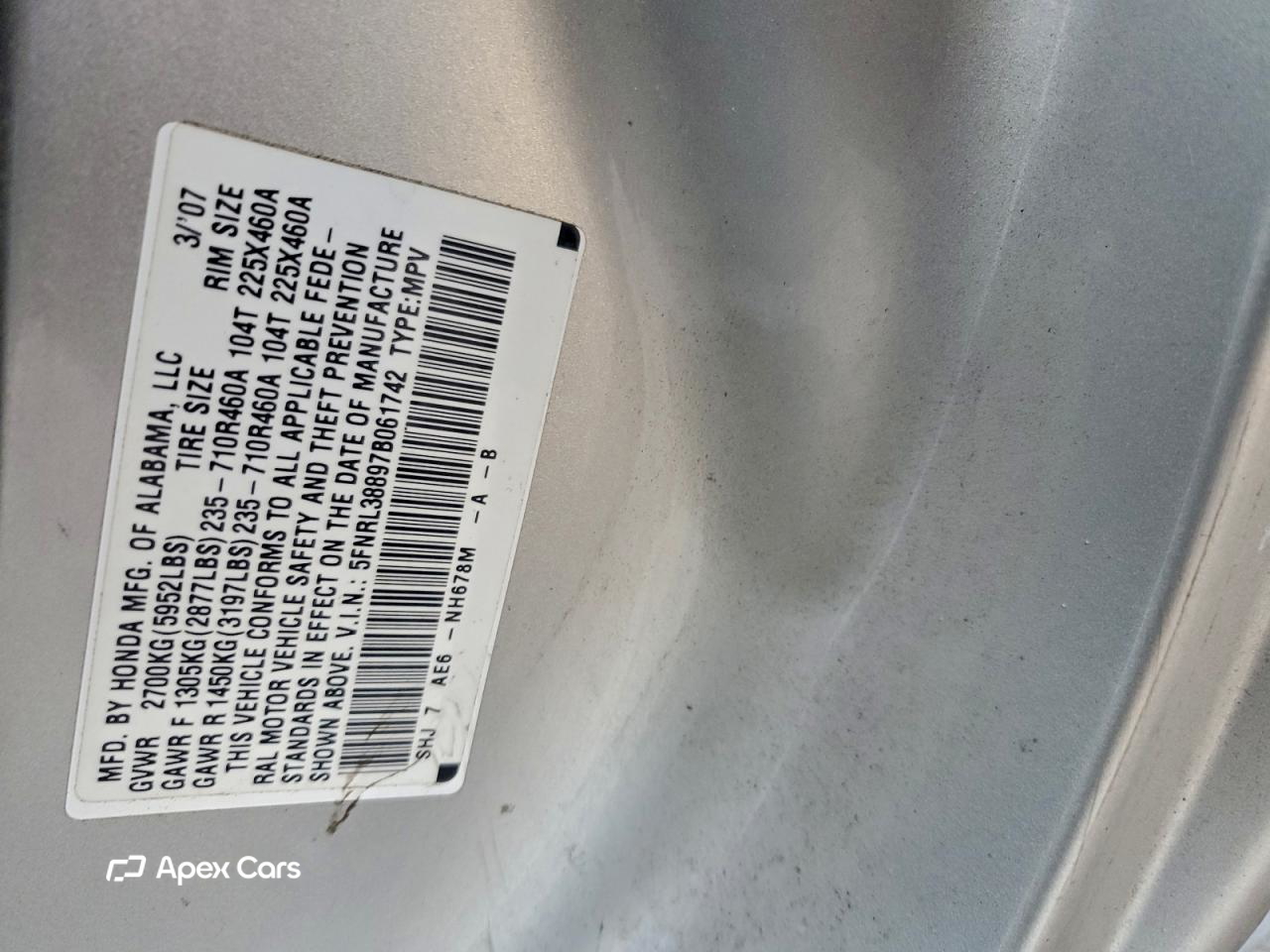 Honda Odyssey 2007