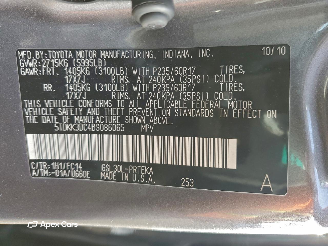 Toyota Sienna 2011