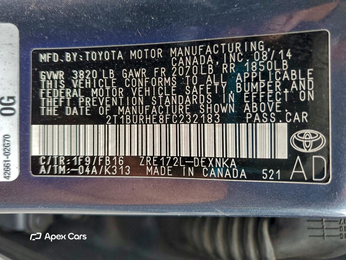 Toyota Corolla 2015