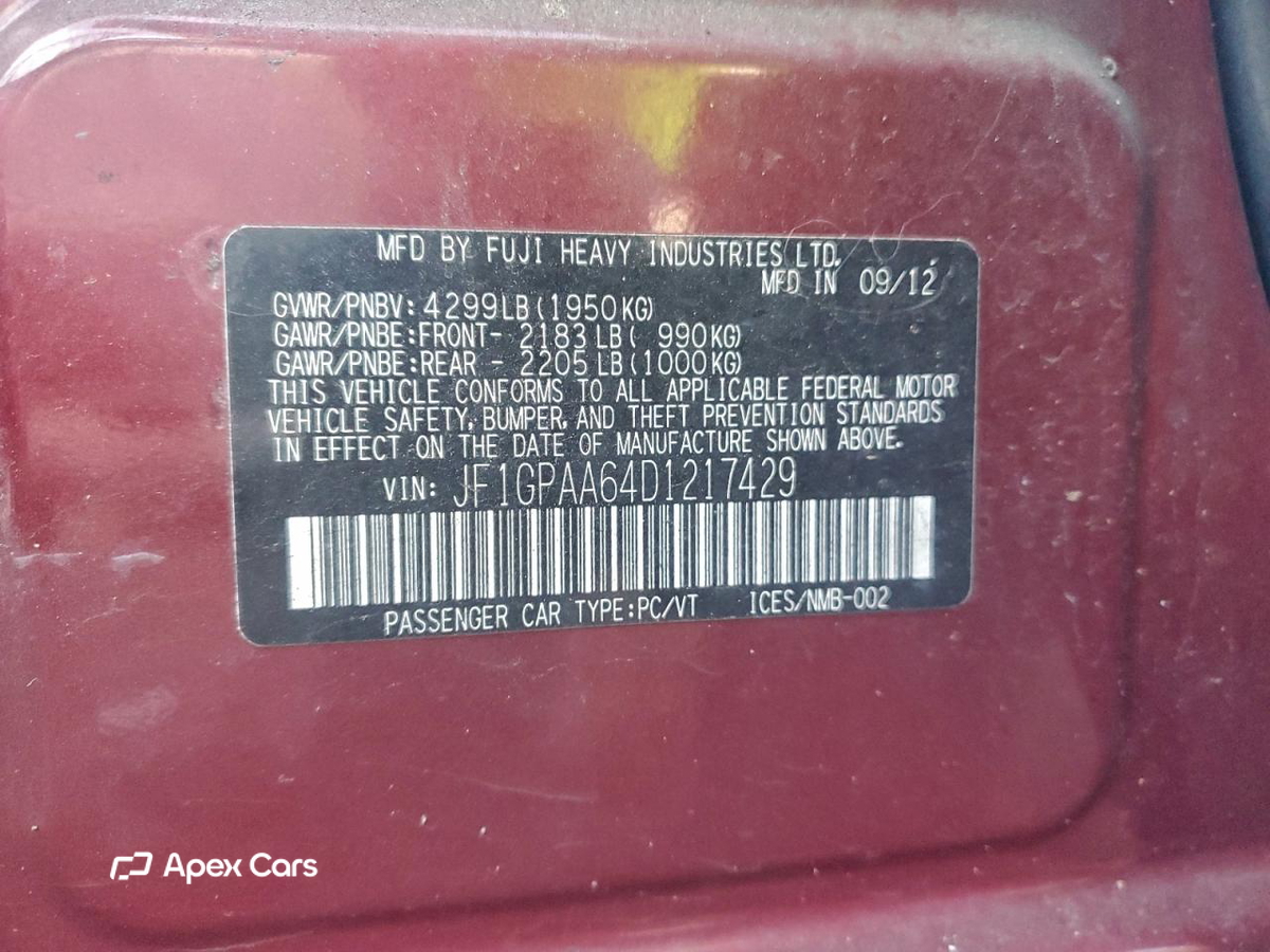 Subaru Impreza 2013