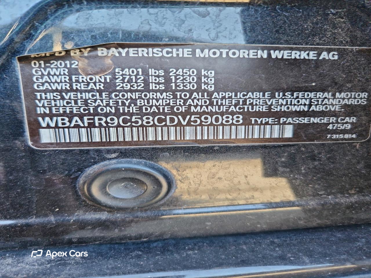 BMW Series 5 2012