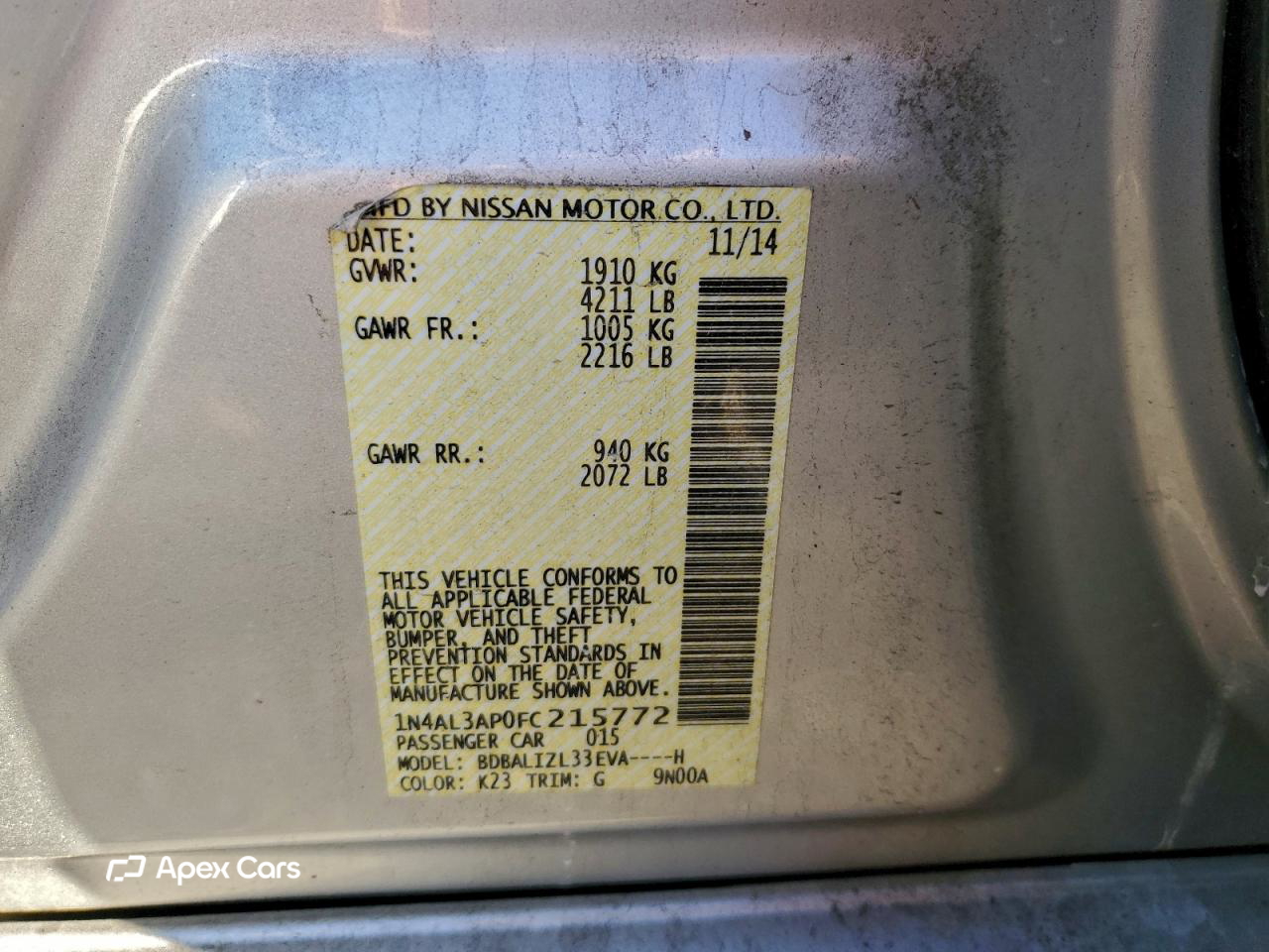 Nissan Altima 2015