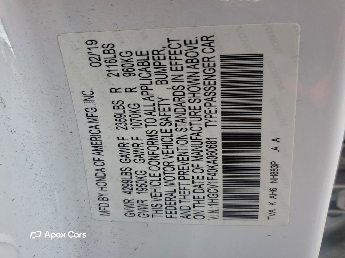 Honda Accord 2019