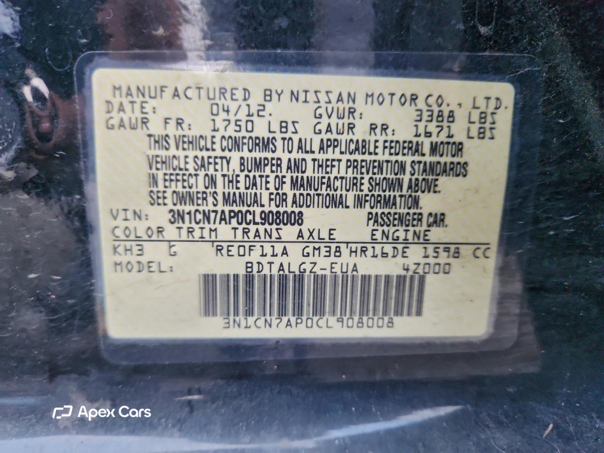 Nissan Versa 2012