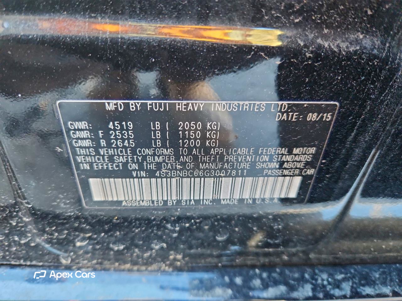 Subaru Legacy 2016