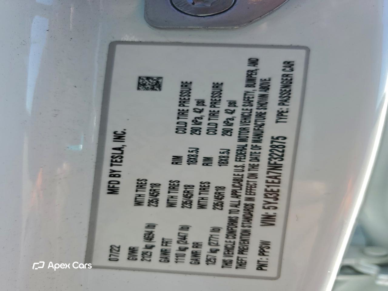 Tesla Model 3 2022