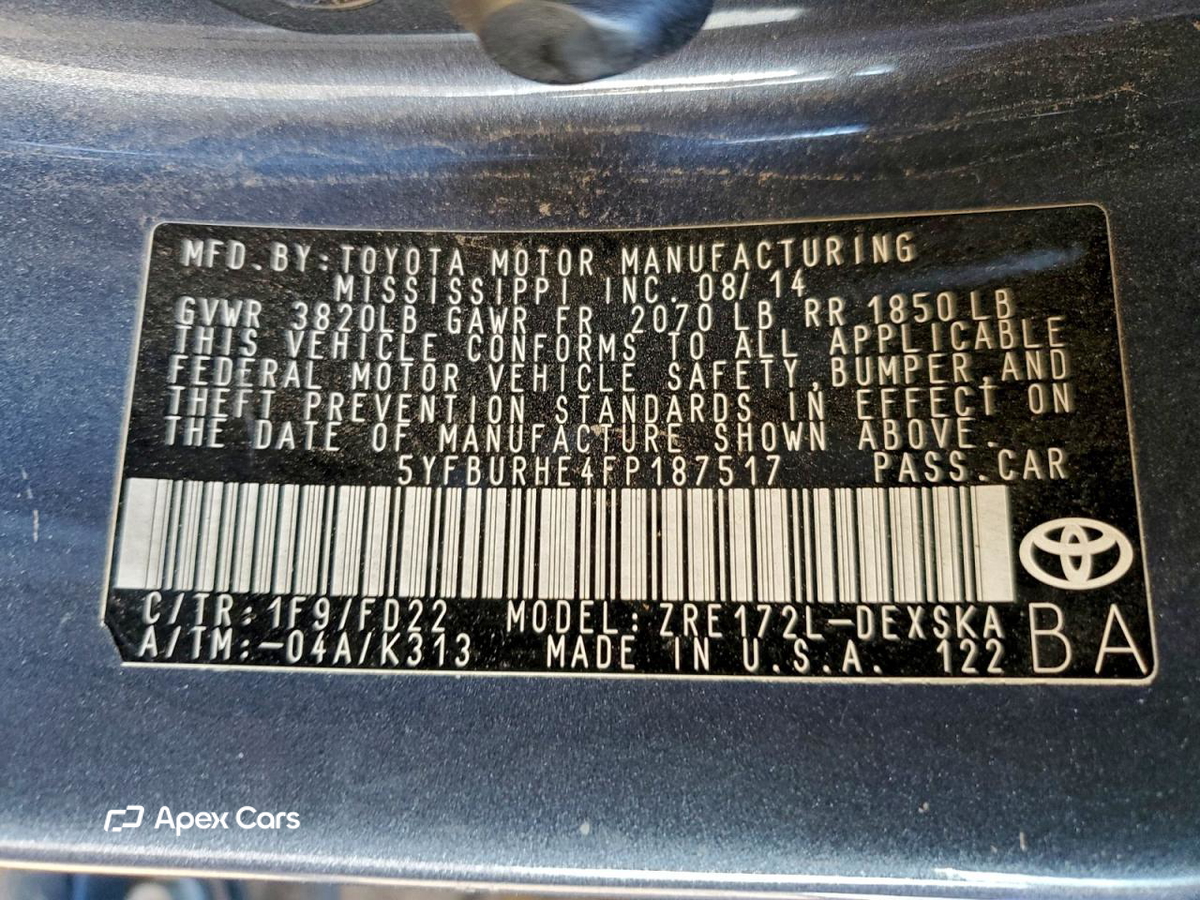 Toyota Corolla 2015
