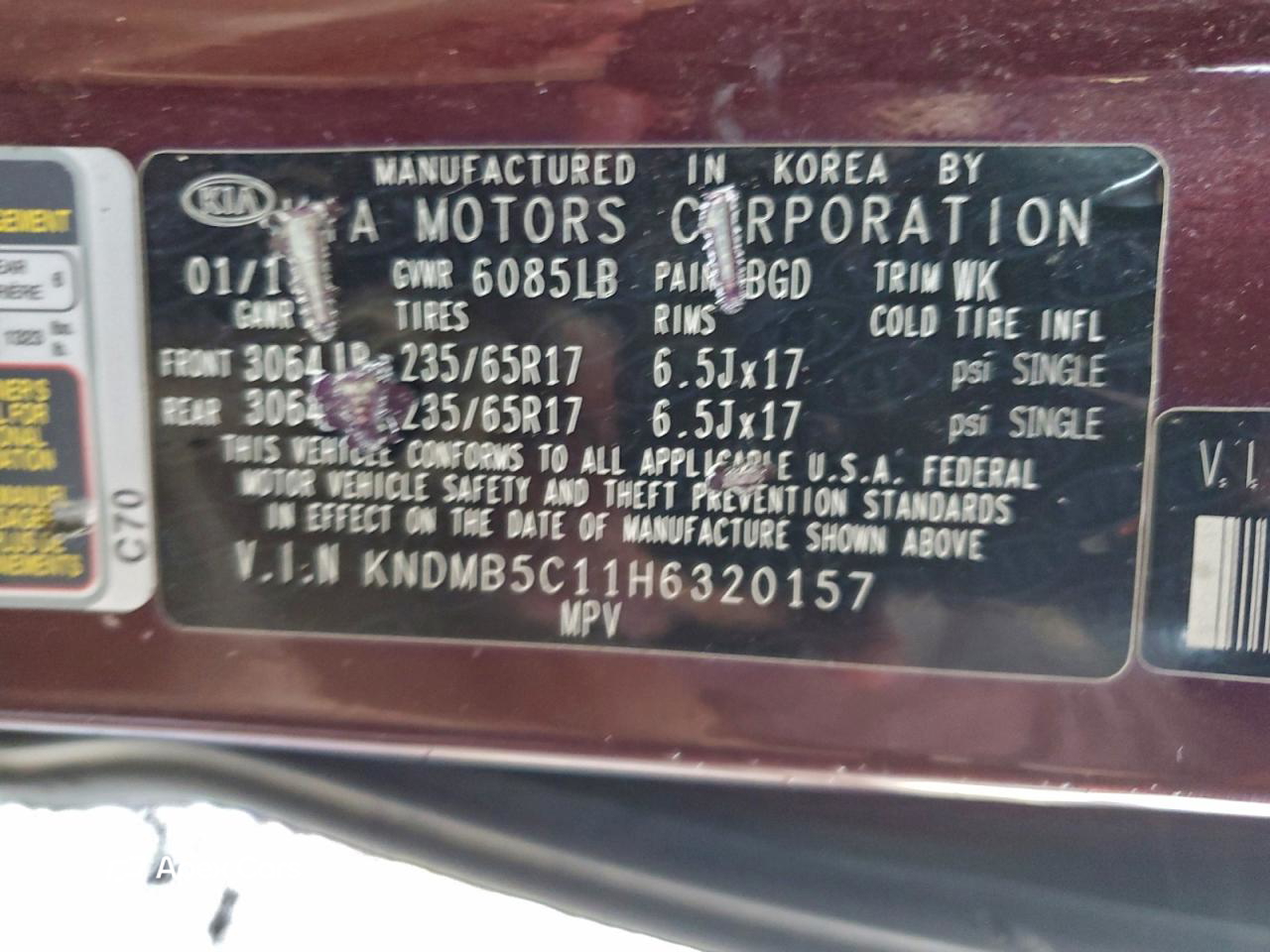 Kia Sedona 2017