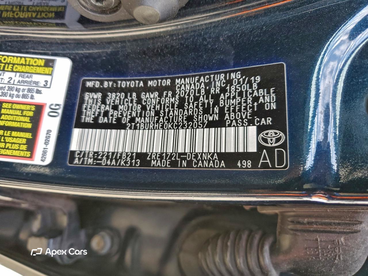 Toyota Corolla 2019