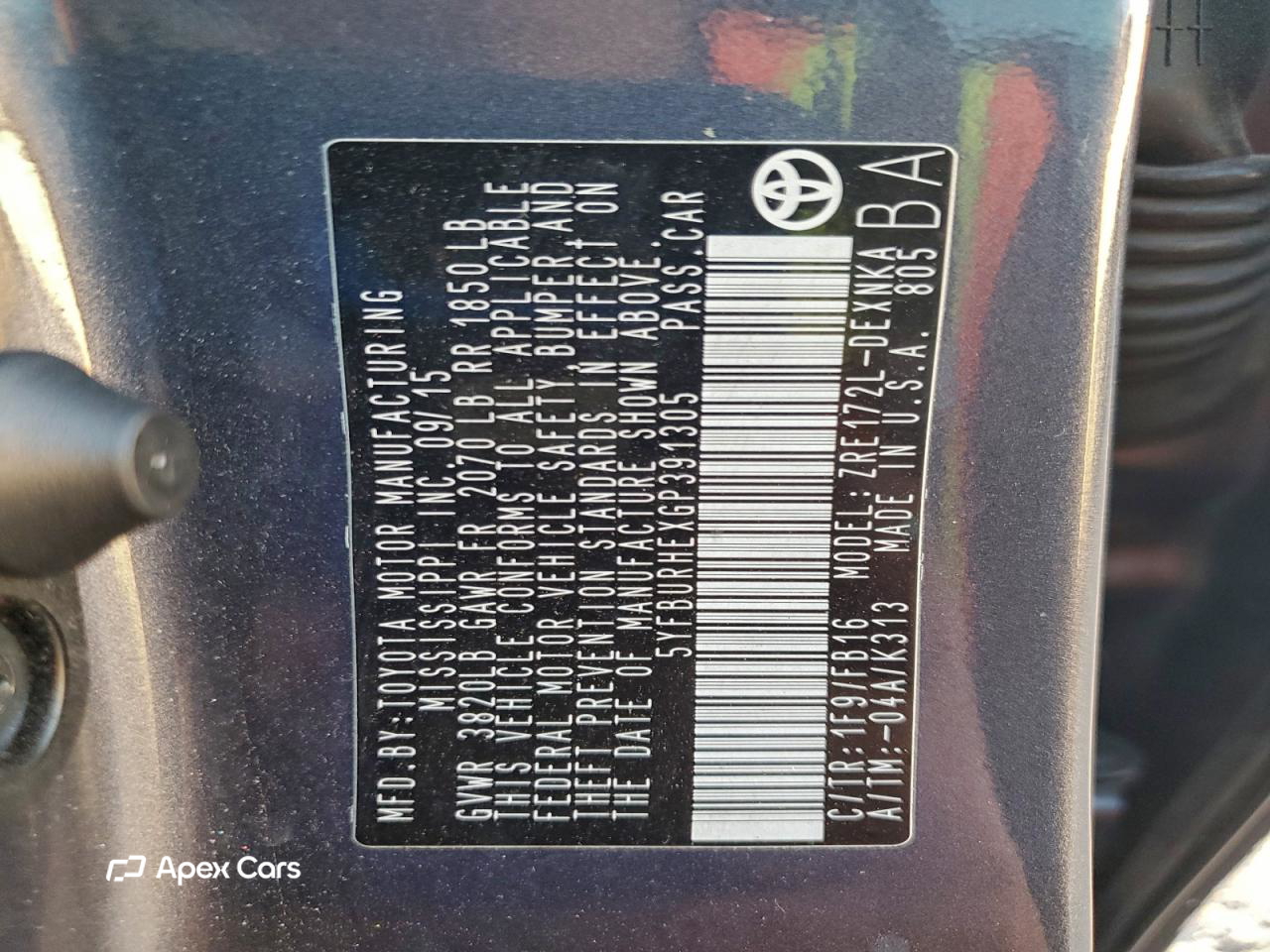 Toyota Corolla 2016