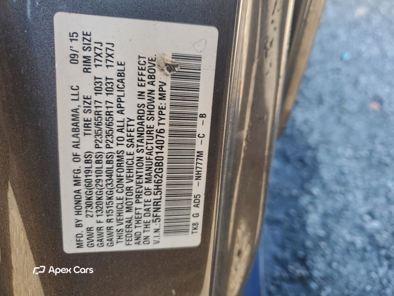 Honda Odyssey 2016