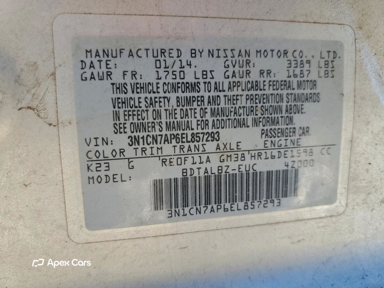 Nissan Versa 2014