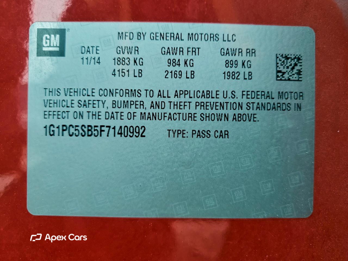 Chevrolet Cruze 2015