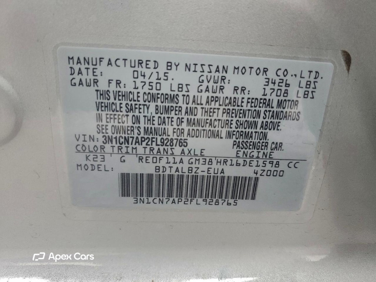 Nissan Versa 2015