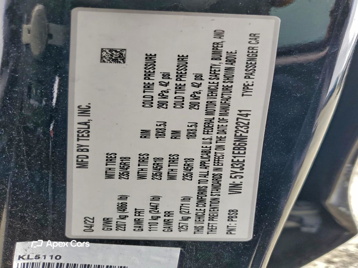 Tesla Model 3 2022